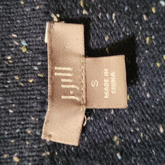 J JILL 1 button Marbelized Blue Angora Blend Cardigan Sweater S Mature Oversized - Picture 5 of 6